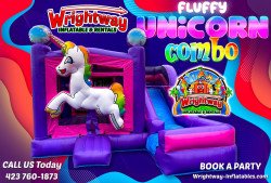 Fluffy Unicorn Bounce House